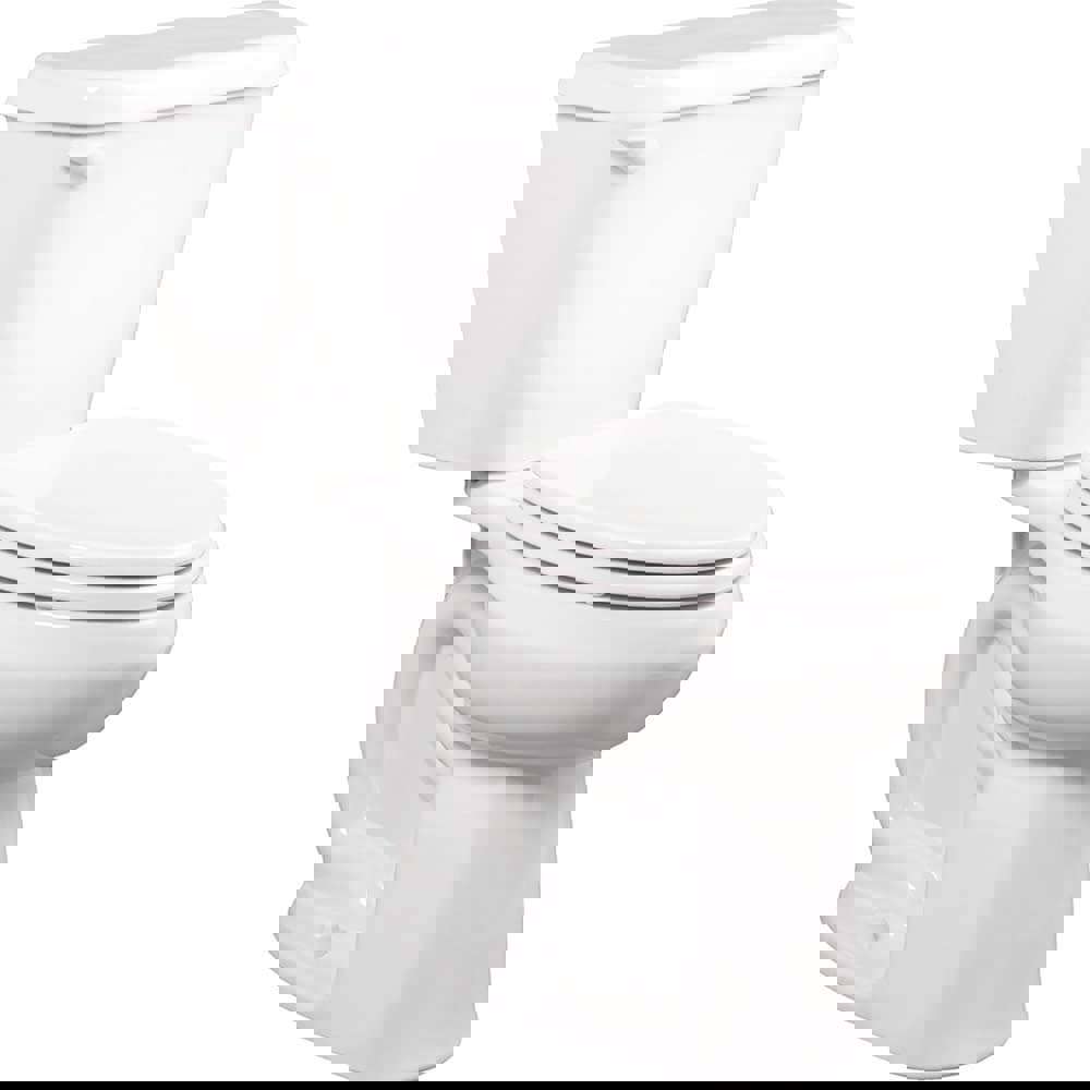 Colony. Two-Piece 1.6 gpf/6.0 Lpf Chair Height Elongated 10-Inch Rough Toilet Less Seat